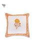 20s Cotton Cushion Cover in Floral Block Print